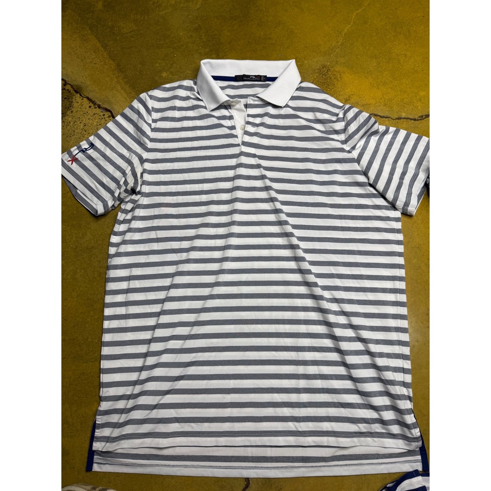 Bundle RLX Ralph Lauren Mens Striped Golf Polo Shirts, Size L, Sport, Athletic - Picture 7 of 13